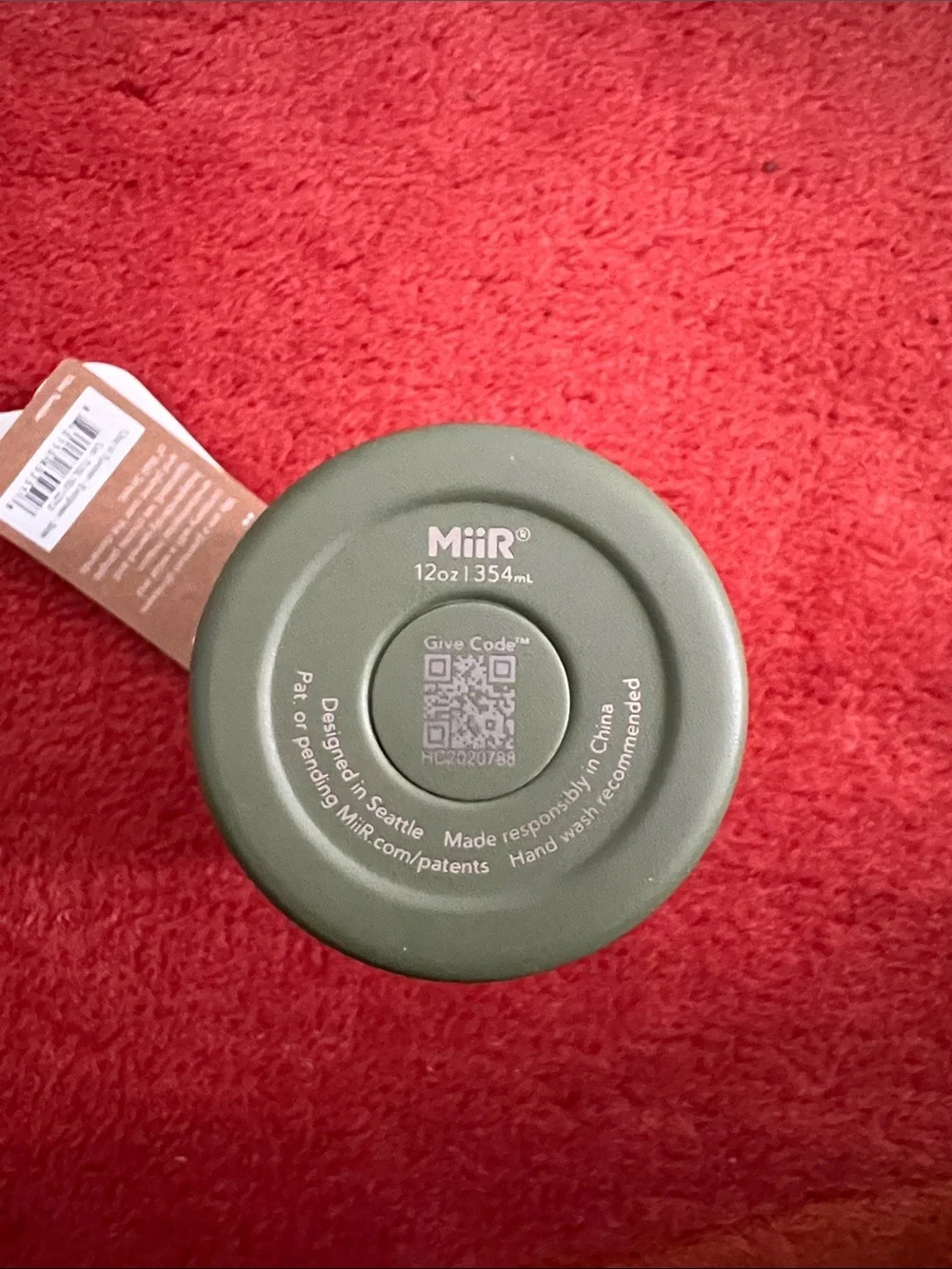 Green Insulated Tumbler with Orange Text - 'It's The Least I Can Do'